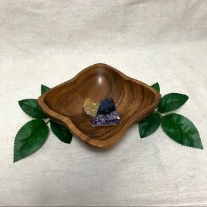 Vintage Boho Wooden Star Shape Bowl Container